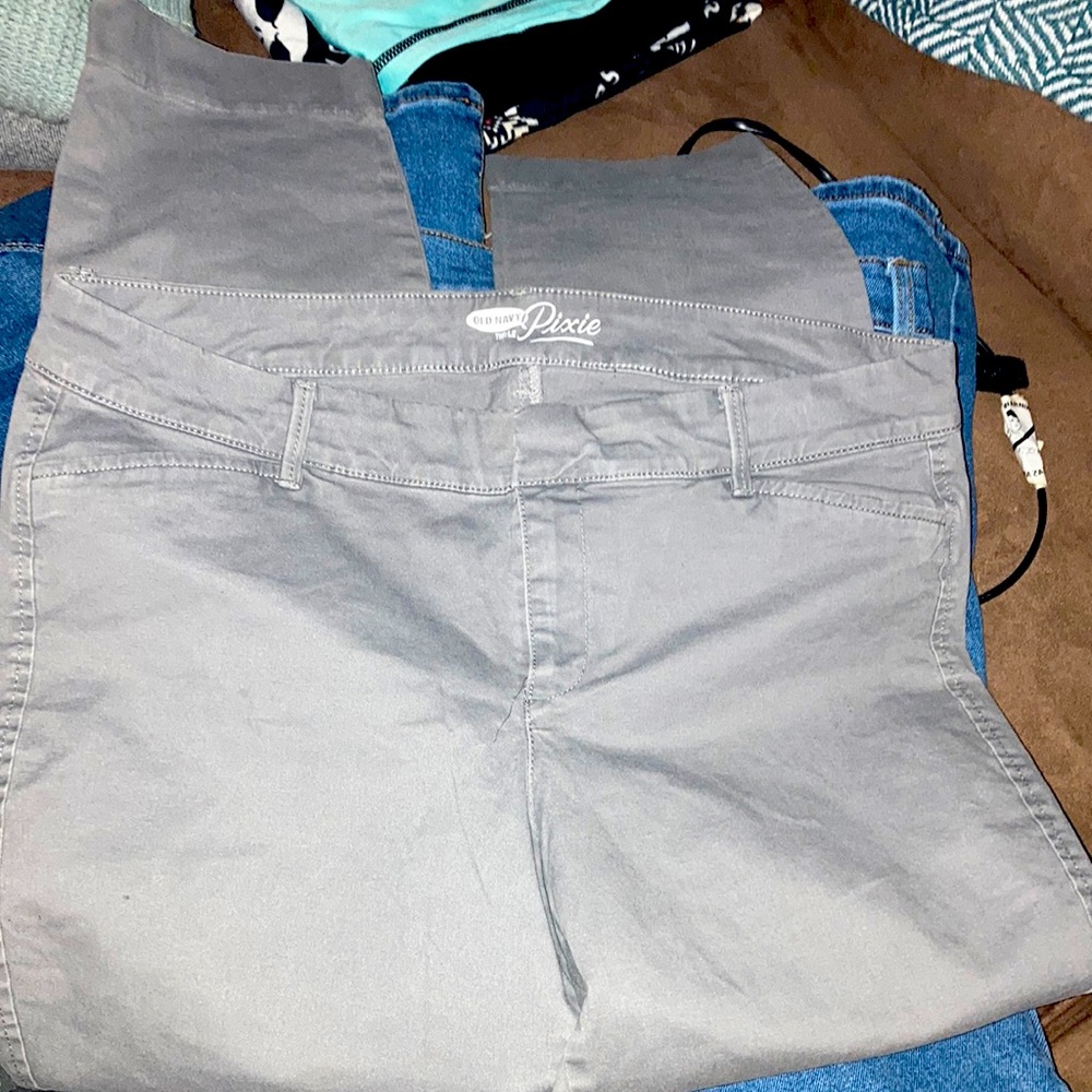 Old navy the pixie Grey straight leg dress pants
